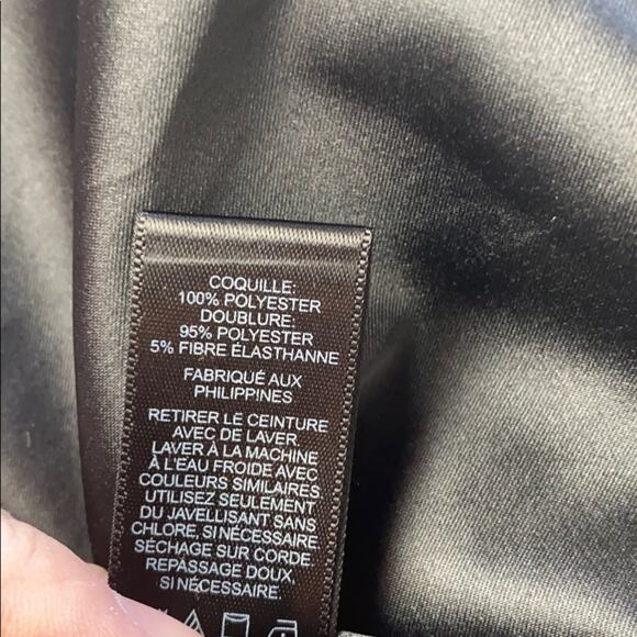 Express Women's Black & Purple Off Shoulder Knee Length Date Night Dress Small - Picture 8 of 9